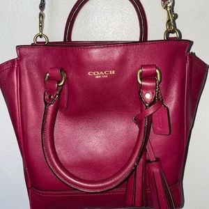 Burgundy AUTHENTIC COACH BAG